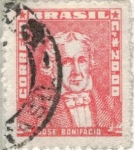 Stamps Bolivia -  BRASIL 1959 (RHM510) Vultos celebres - Jose Bonifacio 20r
