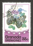 Sellos de America - Granada -  mariposa hamadryas feronia
