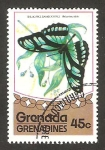 Sellos del Mundo : America : Granada : mariposa philaethria dido