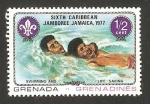 Sellos del Mundo : America : Granada : 6º encuentro en el caribe Jamaica 1977, natación y salvamento