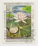Stamps Laos -  Planta Acuática