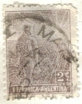 Stamps America - Argentina -  ARGENTINA 1915 (194) Labrador 2c