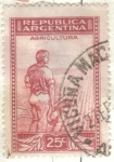 Stamps Argentina -  ARGENTINA 1935 (376) Emision definitiva. Proceres y Riquezas Nacionales I - Labrador 25c 2