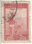 Stamps America - Argentina -  ARGENTINA 1935 (376) Emision definitiva. Proceres y Riquezas Nacionales I - Labrador 25c 3