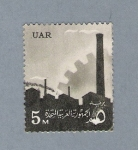 Stamps : Africa : Egypt :  Fábricas