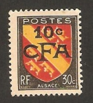 Stamps France -  Reunión - escudo de Alsace