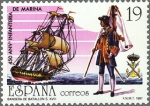 Stamps Spain -  450 aniversario de la creacion del cuerpo de infateria de marina