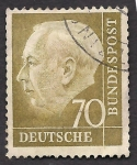 Stamps Germany -  Tehodor Heuss 1º presidente