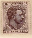 Sellos de Asia - Filipinas -  Alfonso XII