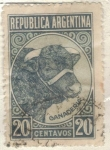 Stamps Argentina -  1942 (MT424 I) Tipos 1942 - Toro 20c