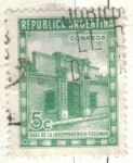 Stamps Argentina -  1943 (MT436) Casa historica de Tucuman. Conmemorativo de su Restauracion 5c