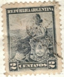 Sellos de America - Argentina -  ARGENTINA 1899 (MT112) Libertad con escudo 2c 2