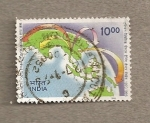 Stamps India -  Centro entrenamiento postal Bangko3,8