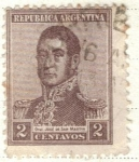 Stamps America - Argentina -  ARGENTINA 1917 (MT214) San Martin 2c
