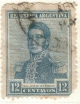 Stamps America - Argentina -  ARGENTINA 1917 (MT219) San Martin 12c