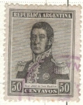 Stamps Argentina -  ARGENTINA 1917 (MT223) San Martin 50c