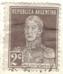 Stamps Argentina -  ARGENTINA 1923 (MT298) San Martin sin punto 2c