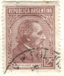Sellos de America - Argentina -  ARGENTINA 1935 (MT371) Emision definitiva. Proceres y riquezas Nacionales I - Bartolome Mitre 12c