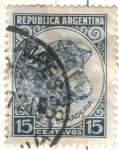 Stamps Argentina -  ARGENTINA 1935 (MT375) Emision definitiva. Proceres y riquezas Nacionales I - Toro 15c 2