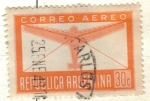 Stamps : America : Argentina :  ARGENTINA 1942 (MT25) Correo Aereo - Emision definitiva 30c