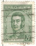 Sellos de America - Argentina -  ARGENTINA 1935 (MT366) Emision definitiva. Proceres y Riquezas Nacionales I - San Martin 3c