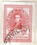 Sellos de America - Argentina -  ARGENTINA 1945 (MT462) Efigie del General San Martin 5c