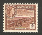 Stamps America - Antigua and Barbuda -  elizabeth II, fuerte james