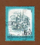 Stamps Austria -  Scott 968. Iglesia Villach, Perau