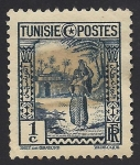 Stamps : Africa : Tunisia :  Mujer árabe acarreando agua