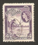 Sellos de Europa - Guyana -  Guyana británica - pescando con arco