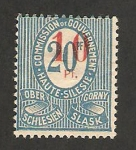 Stamps Germany -  silesia alta - inscripciones trilingues 