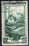 Stamps Italy -  Italia 1950 Scott 554 Sello Trabajos Il Telaio Calabria Molise Usado 