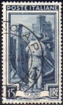 Stamps Italy -  Italia 1950 Scott 556 Sello Trabajos Lo Scalo Liguria Usado 