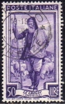 Stamps Italy -  Italia 1950 Scott 562 Sello Trabajos Le Greggi El Pastor Sardegna Usado 