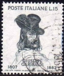 Stamps : Europe : Italy :  Italia 1957 Scott 733 Sello Aniversario Giuseppe Garibaldi Usado