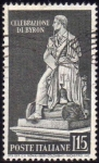 Stamps Italy -  Italia 1959 Scott 771 Sello Estatua de Lord Byron usado 