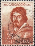 Stamps Italy -  Italia 1960 Scott 811 Sello Michelangelo de Caravaggio Usado 