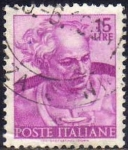 Sellos de Europa - Italia -  Italia 1961 Scott 816 Sello Dibujos Capilla Sixtina de Michelangelo Joel usado 