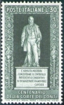 Stamps Italy -  Italia 1962 Scott 868 Sello Nuevo ** Estatua del Conde Camillo Bensi de Cavour Cent de la Corte 