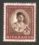 Stamps Nicaragua -  centº del nacimiento de lord robert baden powel, fundador del escutismo