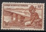 Stamps : Europe : France :  Dique Bamako, Sudán francés