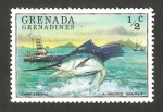 Stamps Grenada -  fauna, pez espada