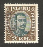 Stamps Iceland -  christian X