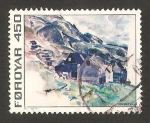 Stamps Denmark -  islas feroe - paisaje de svinoy 