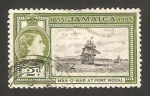Sellos del Mundo : America : Jamaica : III centº de la ocupación británica, nave de guerra en puerto royal