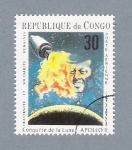 Sellos de Africa - Rep�blica del Congo -  Conquista de la luna