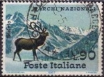 Stamps Italy -  Italia 1967 Scott 955 Sello Parques Nacionales Stelvio Ciervo usados