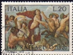 Sellos del Mundo : Europa : Italia : Italia 1970 Scott 1009 Sello º Galatea Raffaello Sanzio (1483-1520)