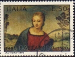 Sellos de Europa - Italia -  Italia 1970 Scott 1010 Sello Madonna y Corona de Oro Raffaello Sanzio (1483-1520)  Usado