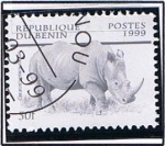 Stamps : Africa : Benin :  Reinoceronte
